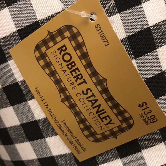 Fall Black and white Gingham burlap soft baskets - Picture 5 of 10